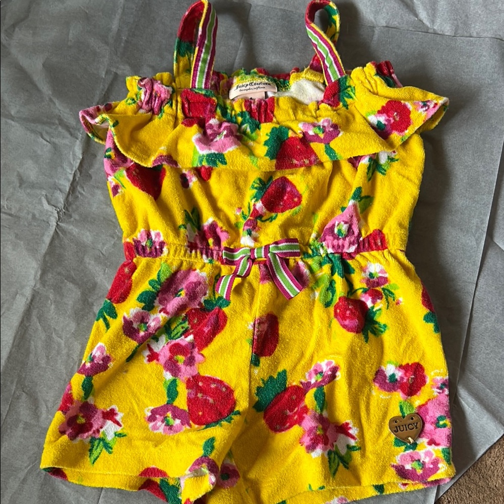 Juicy Couture Yellow Floral Romper
